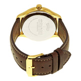 Movado Heritage Calendoplan Beige Dial Brown Leather Strap Watch for Men - 3650003