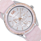 Michael Kors Jessa Quartz Silver Dial Pink Silicone Strap Watch For Women - MK7268