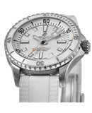 Breitling Superocean Automatic 36 White Dial White Rubber Strap Watch for Men - A17377211A1S1