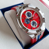 Maurice Lacroix Aikon Beach Volley Vikings Limited Edition Red Dial Red Rubber Strap Watch for Men - AI1018-SS001-530-6