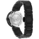 Movado Bold Crystals Black Dial Black Steel Strap Watch for Women - 3600576