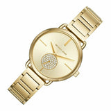 Michael Kors Portia Gold Dial Gold Steel Strap Watch for Women - MK3639