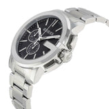 Gucci G Chrono Black Dial Silver Steel Strap Watch For Men - YA101204