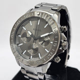 Fossil Bannon Multifunction Chronograph Grey Dial Grey Steel Strap Watch for Men - BQ2491