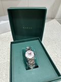 Gucci G Timeless Quartz Mother of Pearl Pink Dial Silver Steel Strap Watch For Women - YA1265013