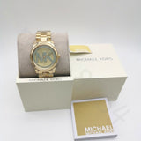 Michael Kors Runway Gold Dial Gold Steel Strap Watch for Women - MK5786