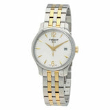 Tissot T Classic Tradition White Dial Two Tone Mesh Bracelet Watch for Women - T063.210.22.037.00