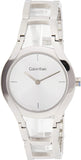 Calvin Klein Class White Dial Silver Steel Strap Watch for Women - K6R23126