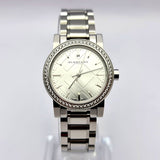 Burberry The City Diamonds Silver Dial Silver Steel Strap Watch for Women - BU9220