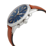 Fossil Townsman Chronograph Blue Dial Brown Leather Strap Watch for Men - FS5279