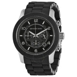 Michael Kors Runway Black Dial Black Rubber Strap Watch for Men - MK8107