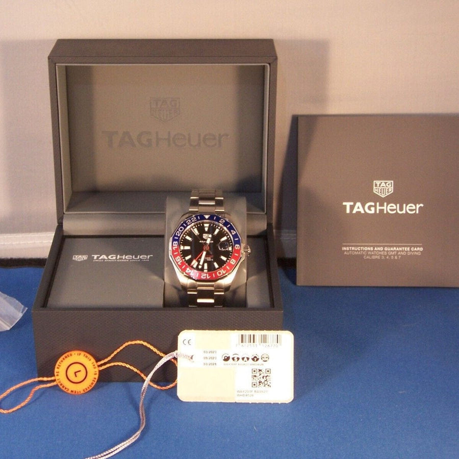 Tag Heuer Aquaracer Pepsi Black Dial Watch for Men - WAY201F.BA0927