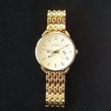 Fossil Tailor Gold Dial Gold Steel Strap Watch for Women - ES3714