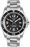 Breitling Superocean Automatic 44mm Black Dial Silver Steel Strap Watch for Men - A17367D71B1A1