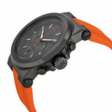 Michael Kors Dylan Chronograph Grey Dial Orange Rubber Strap Watch for Men - MK8296