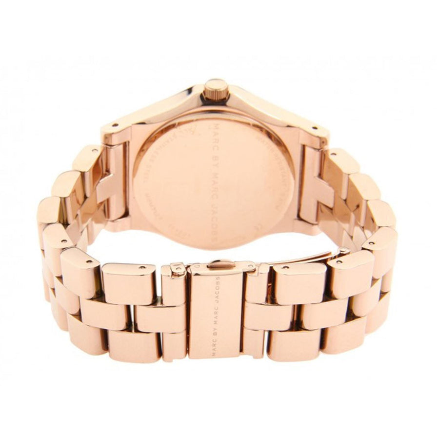 Marc Jacobs Rivera White Dial Rose Gold Steel Strap Watch for Women - MBM3138