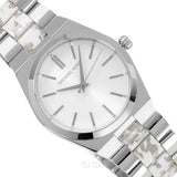 Michael Kors Channing Quartz White Dial Two Tone Steel Strap Watch For Women - MK6649