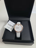 Movado Museum 70th Anniversary Special Edition White Dial White Leather Strap Watch For Women - 0607139