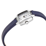 Tissot Lovely Square Silver Dial Blue Leather Strap Watch For Women - T058.109.16.031.00