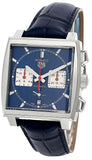 Tag Heuer Monaco Automatic Chronograph Blue Dial Blue Leather Strap Watch for Men - CBL2111.FC6453