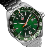 Tag Heuer Formula 1 Men’s Quartz Swiss Made Silver Stainless Steel Green Dial 43mm Watch WAZ1017.BA0842