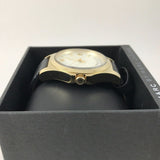 Marc Jacobs Baby Dave Gold Dial Black Leather Strap Watch for Women - MBM1264