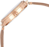 Guess Chiffon Rose Gold Dial Mesh Bracelet Watch For Women - W1083L3