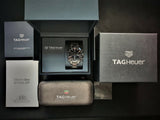 Tag Heuer Carrera Automatic Chronograph Black Dial Silver Steel Strap Watch for Men - CBN2A1B.BA0643