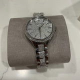 Michael Kors Runway Crystals Silver Dial Silver Steel Strap Watch for Women - MK3822