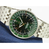 Breitling Navitimer Automatic 41mm Green Dial Silver Steel Strap Watch for Men - A17326361L1A1