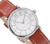 Marc Jacobs Roxy Silver Dial Brown Leather Strap Watch for Women - MJ1572