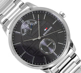 Tommy Hilfiger Hunter Grey Dial Silver Steel Strap Watch for Men - 1791608