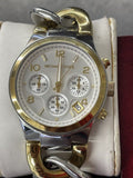 Michael Kors Runway White Dial Two Tone Steel Strap Watch for Women - MK3199