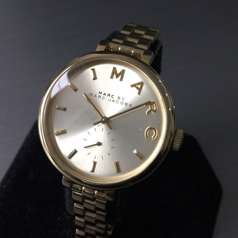 Marc Jacobs Sally Champagne Gold Dial Gold Steel Strap Watch for Women - MBM3363