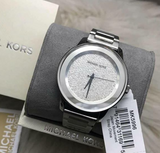 Michael Kors Kinley Diamond Pave Silver Dial Silver Steel Strap Watch for Women - MK5996