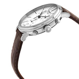 Tissot Carson Premium Chronograph White Dial Brown Leather Strap Watch For Men - T122.417.16.011.00