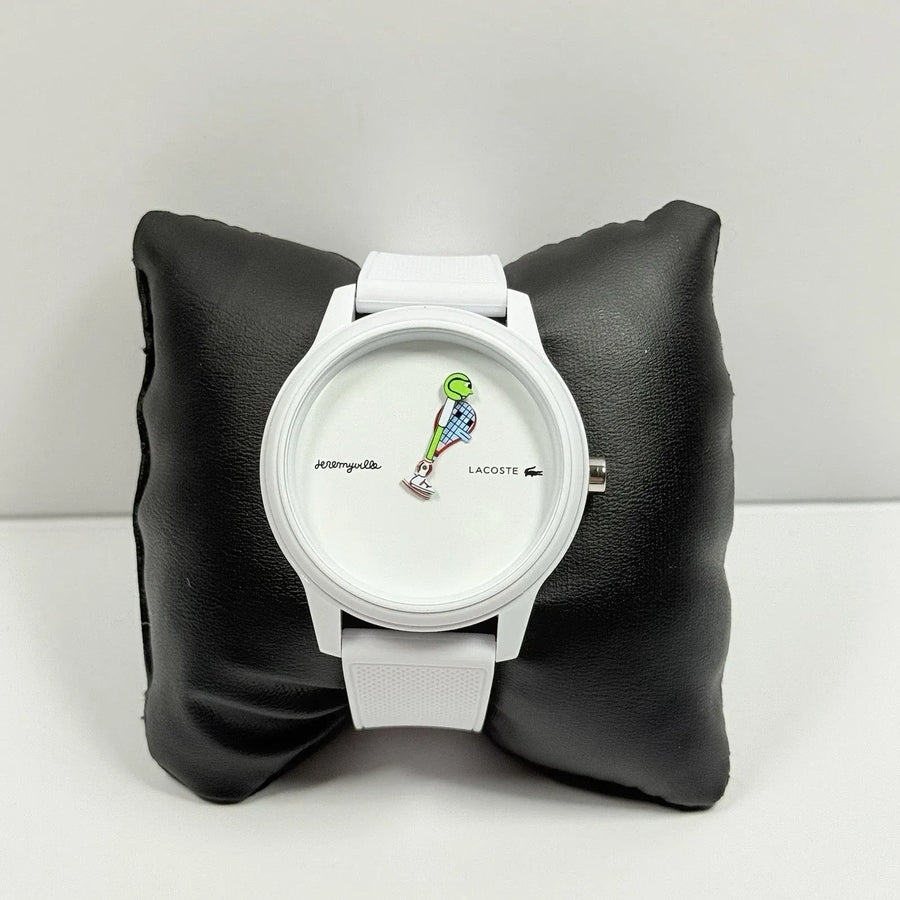 Lacoste Jeremyville White Dial White Silicone Strap Watch for Men - 2011072