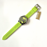 Michael Kors Janelle Three Hand Neon Green Dial Neon Green Rubber Strap Watch For Women - MK7351