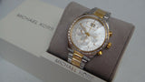 Michael Kors Brinkley Chronograph Silver Dial Two Tone Steel Strap Watch for Women - MK6188