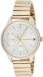 Tommy Hilfiger Brooke Silver Dial Rose Gold Steel Strap Watch for Women - 1782021