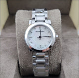 Burberry The City Diamonds Mother of Pearl Dial Silver Steel Strap Watch for Women - BU9224