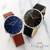 Coach Charles Blue Dial Brown Leather Strap Watch for Men - 14602151