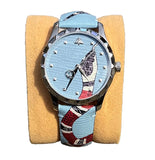 Gucci G Timeless Quartz Blue Dial Blue Leather Strap Watch For Men - YA1264080