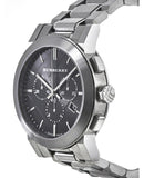 Burberry The City Black Dial Silver Steel Strap Watch for Men - BU9351