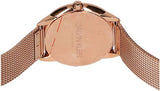 Calvin Klein Minimal Black Dial Rose Gold Mesh Bracelet Watch for Women - K3M2262Y