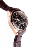 Hugo Boss Driver Sport Chronograph Brown Dial Brown Leather Strap Watch for Men - 1513093