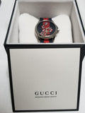 Gucci Le Marche Des Merveilles Blue Red Dial Blue Red Nylon Strap Unisex Watch - YA126493