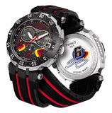 Tissot T Race Chronograph Stefan Bradl Special Edition Black Dial Black Rubber Strap Watch for Men - T092.417.27.057.02