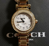 Coach Madison White Dial Gold Steel Strap Watch for Women - 14502403