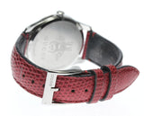 Gucci G-Timeless Mother of Pearl Red Dial Red Leather Strap Watch For Women - YA1264041